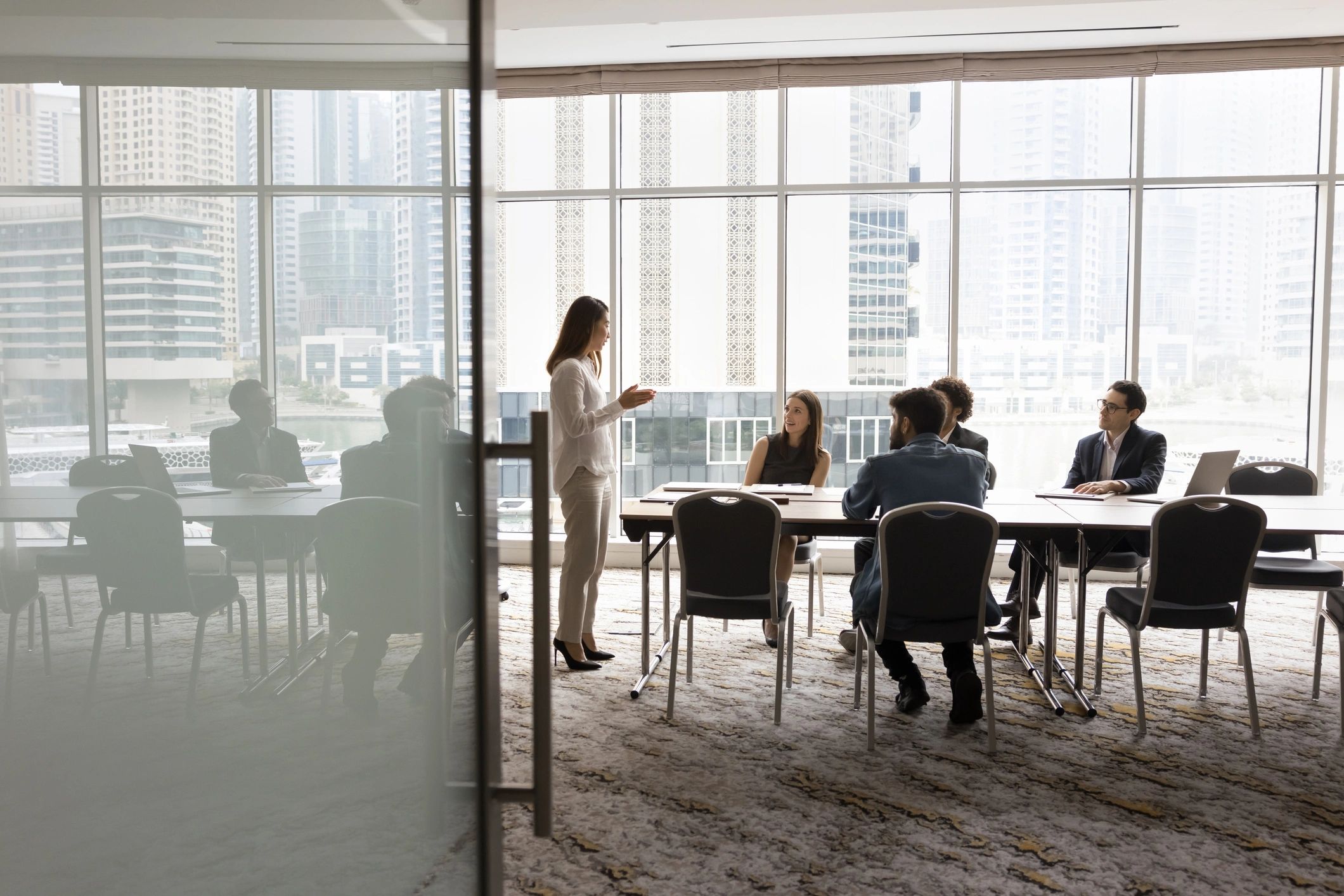 Business consulting team in strategy meeting